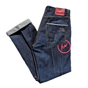 RARE RED Levi's Fenom Fragment Design / Fujiwara Hiroshi, 505 Disco, Sz. 32